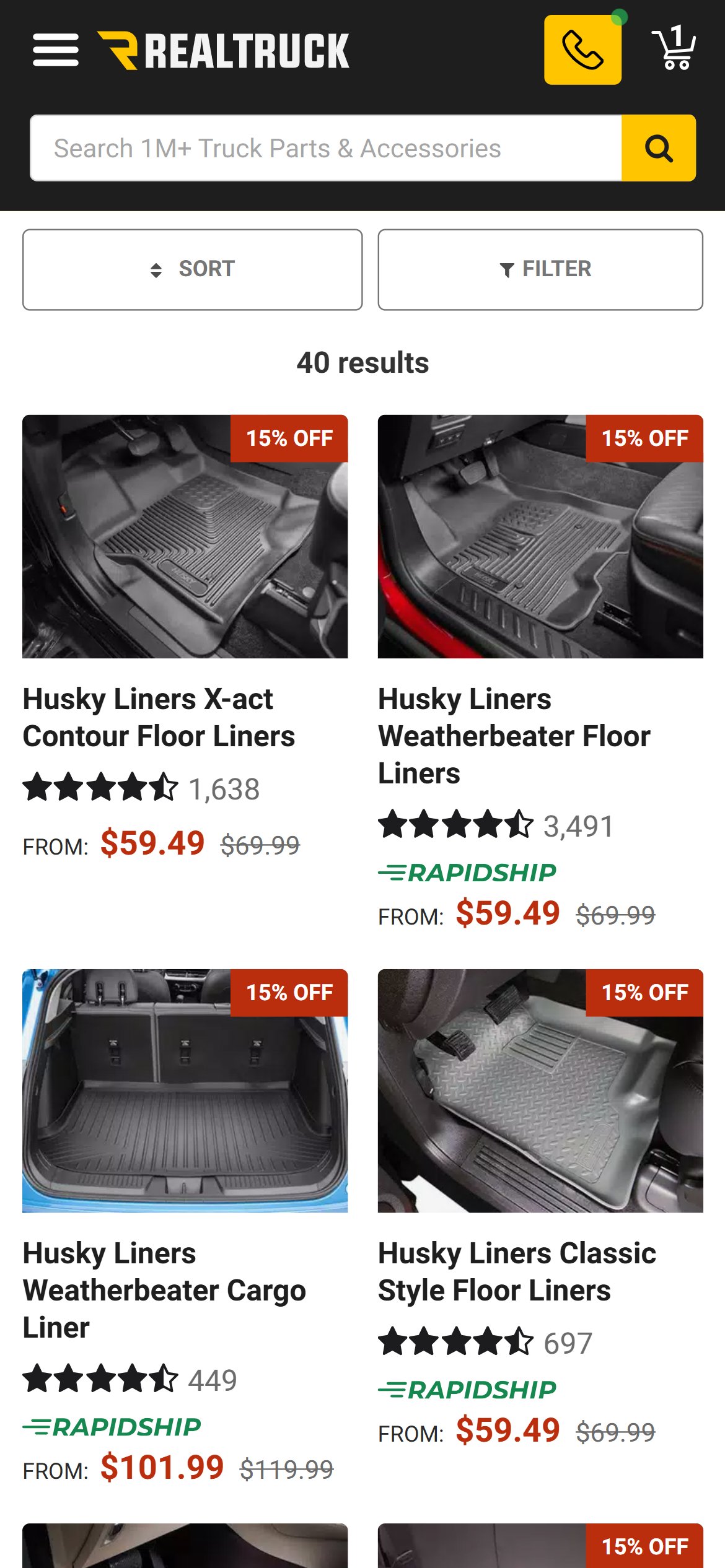 RealTruck — Mobile